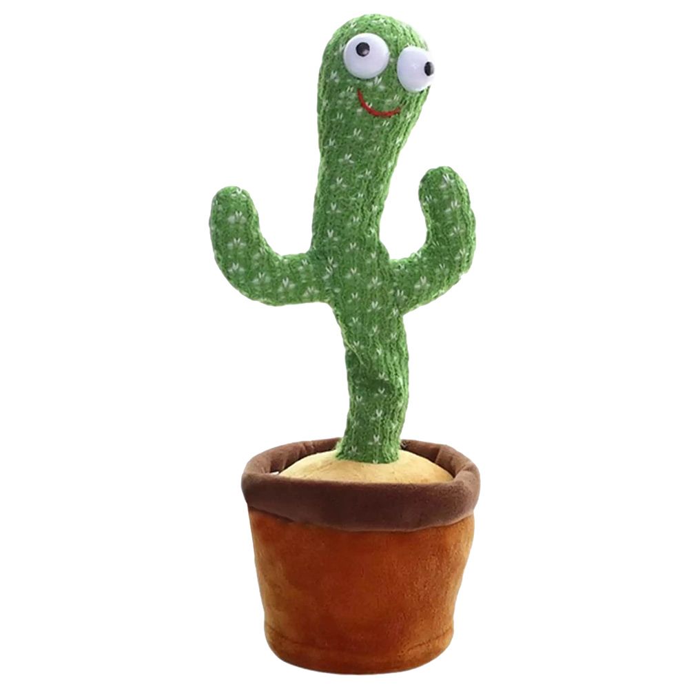 Rechargeable Dancing Cactus Talking Toy Rechargeable | Singing Plush Cactus, Voice Recording, Repeats What You Say, Music & Dancing Toy for Kids