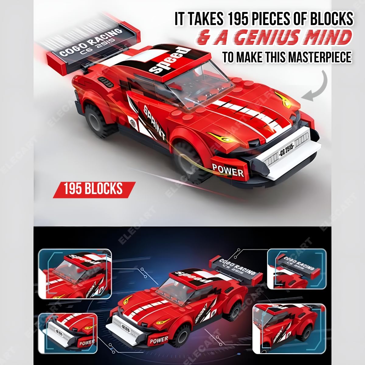 Original Lego Building Blocks Speed Racing Car Shaped Lego Sets For Kids Educational DIY Toys Creative Mind Lego Blocks For Kids