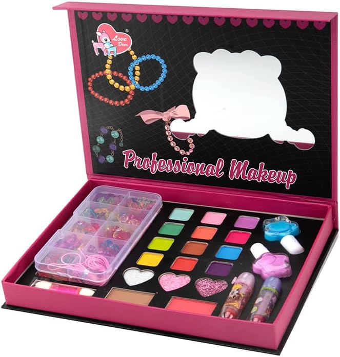 Kids Real Makeup Skin Friendly Cosmetic Fashion Beauty Set Pretend Play Toy Cosmetic Kit For Girls