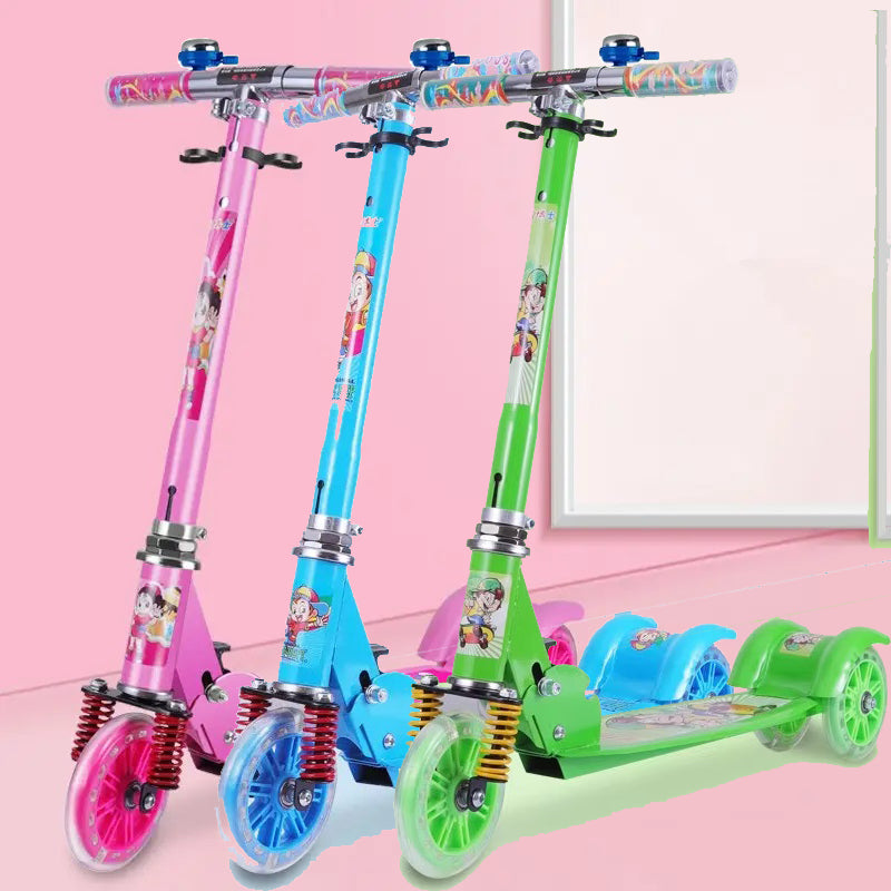 Big Scooty For Kids Adjustable 3 Wheel Large Kick Scooter Gifts For Toddlers Children Boys Girls 12years