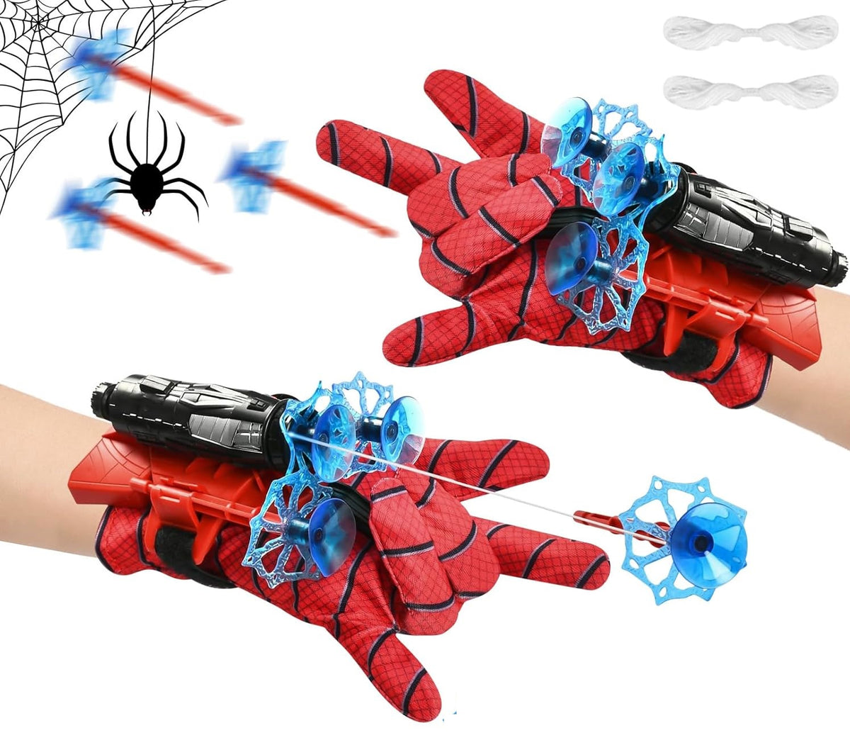 Spiderman Web Toy For Kids Spiderman Launcher Gloves Wrist Spider Web Shooting Game Kids Spiderman Hero Gloves, Spiderman Web, Wrist Toy Set