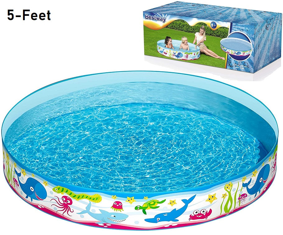 Bestway Sea Swimming Fun Play Pool Without Air 4' 5' 6' 8' feet Fill-N-Fun Paddling Pool For Kids Imported