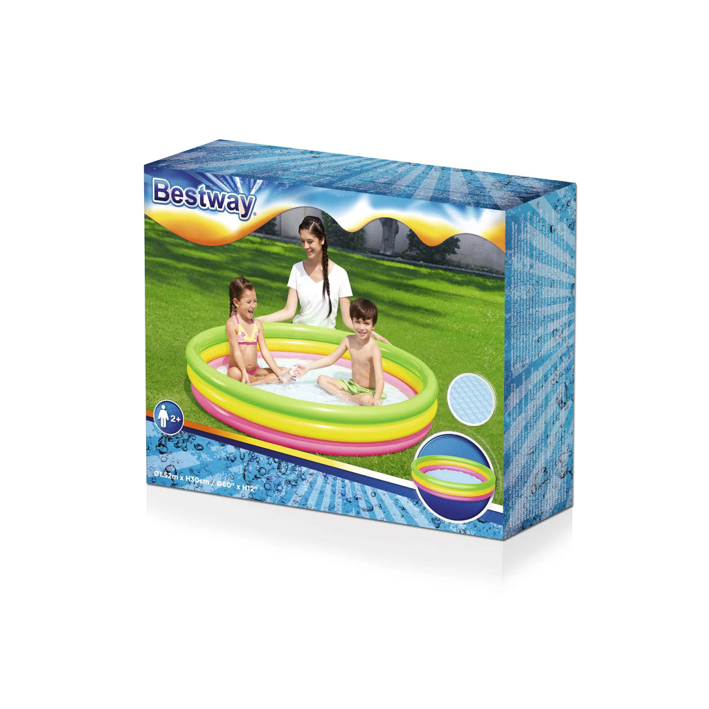 Bestway Inflatable Swimming Pool for Kids, 3 Ring Thickened Portable Kiddie Pool for Babies & Children, Outdoor Water Play Pool