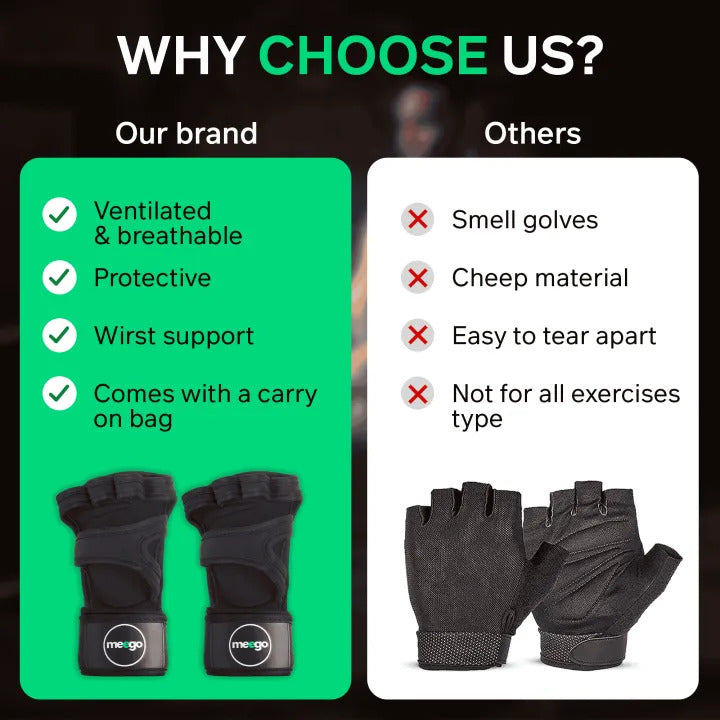 Weightlifting Gym Gloves Fitness With Strong Wrist Wraps Support Fitness Gloves, Training Gloves for Men and Women - Fitness Gloves for Strength Training, Bodybuilding, Weight Sports and CrossFit Training