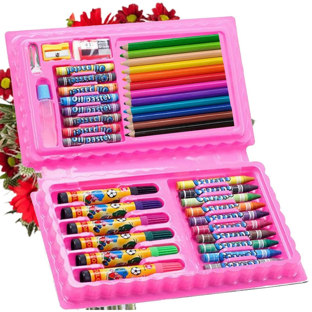 Color Art Book Craft Set Color Box Set For Girls and Boys Colors Box Color Pencil Crayons Colors Kids Painting School Kit 42pcs Artiest Kit Art Set for Kids