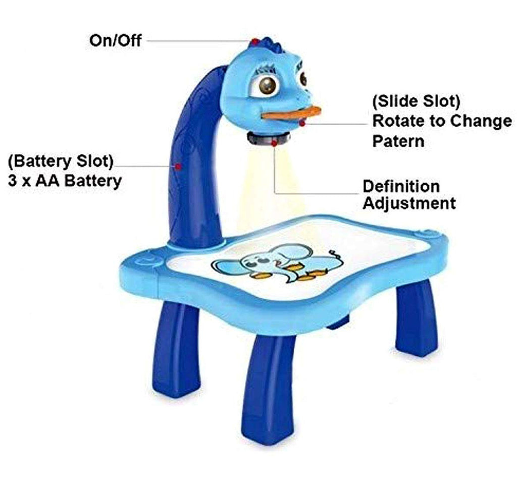 Children Painting Projection Drawing Board LED Projector Drawing Table Toys Kids Projector Painting Board Desk Projection Painting Toy Graffiti Early Education Writing Board Household Erasable Toys