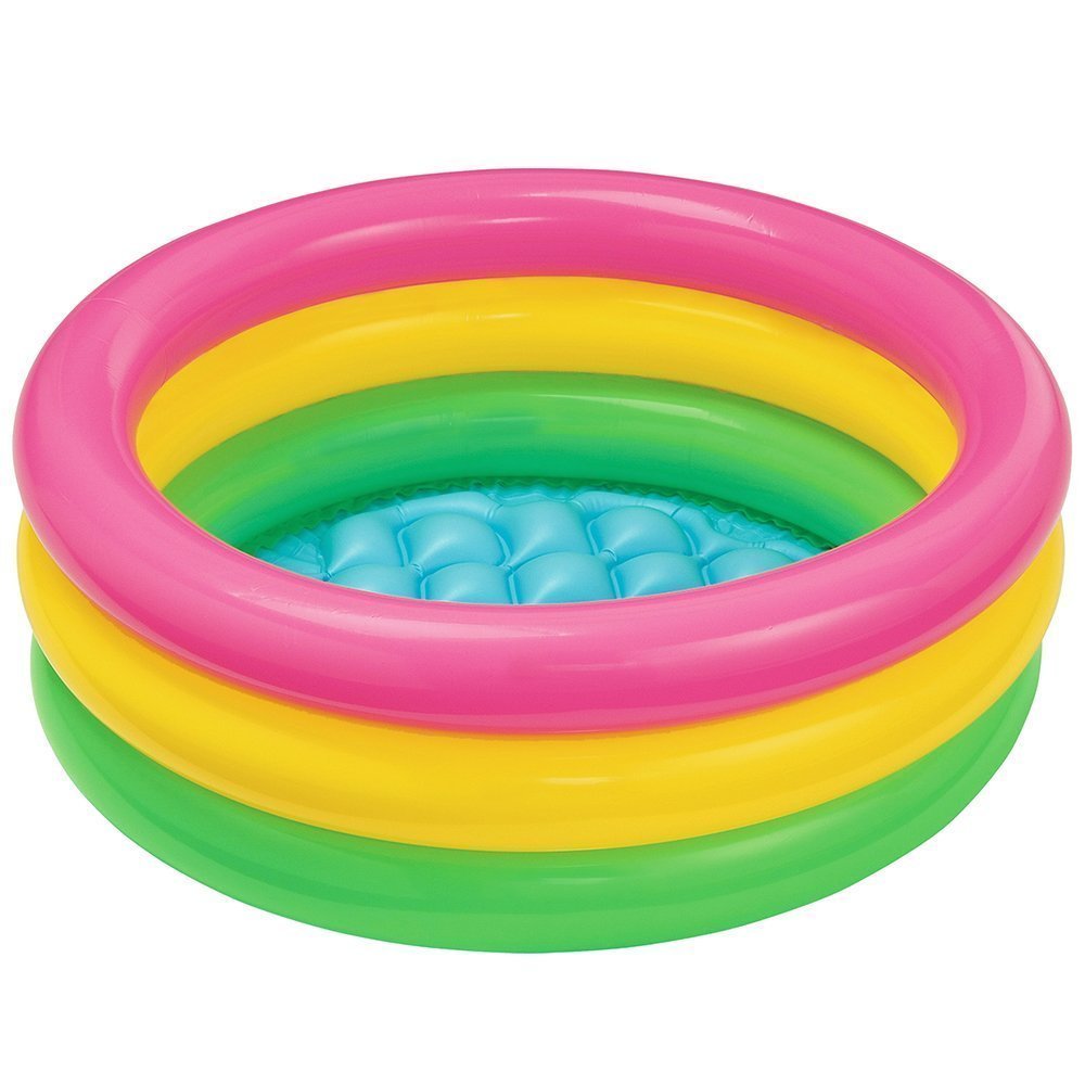 Intex Sunset Glow Baby Swimming Pool For Kids Inflatable 5' 4' 3' 2' Feet Baby Bath Tub Swimming Fun Play Pool