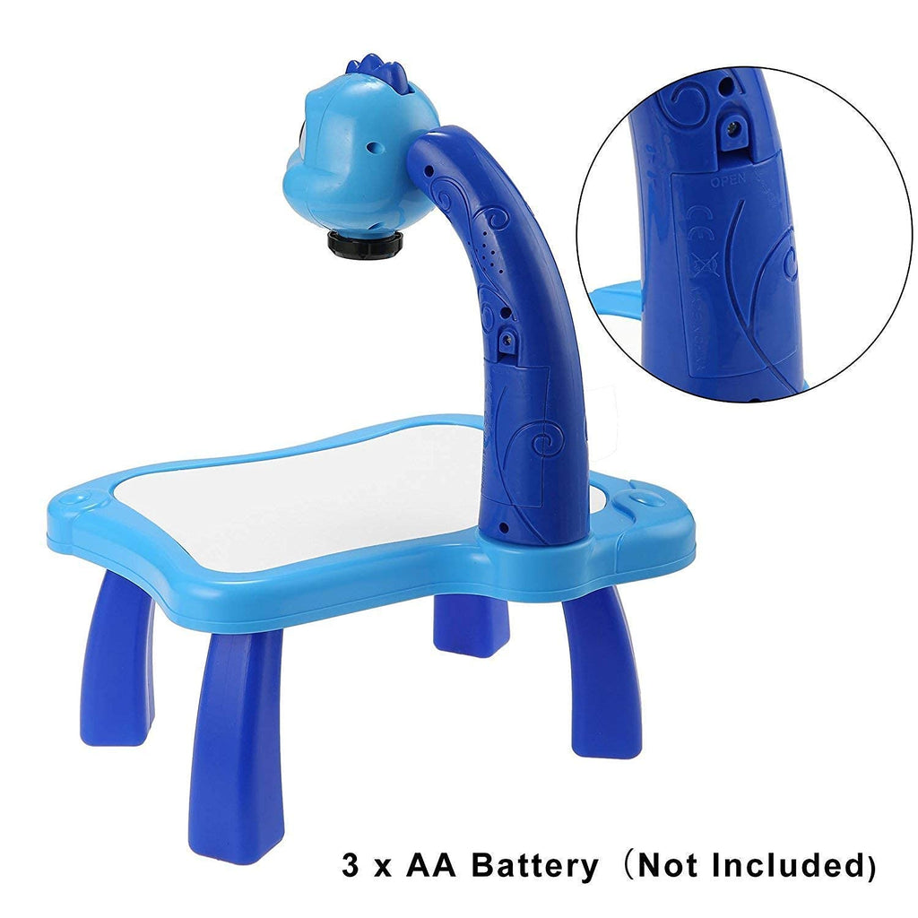 Children Painting Projection Drawing Board LED Projector Drawing Table Toys Kids Projector Painting Board Desk Projection Painting Toy Graffiti Early Education Writing Board Household Erasable Toys