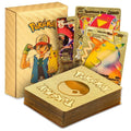 55 Pcs Pokémon Gold Foil Cards Anime Cartoon Pokémon English Version Tcg Card Pokémon Cards Box For Fans Rare Collection Card Child Toys Gifts Golden Edition