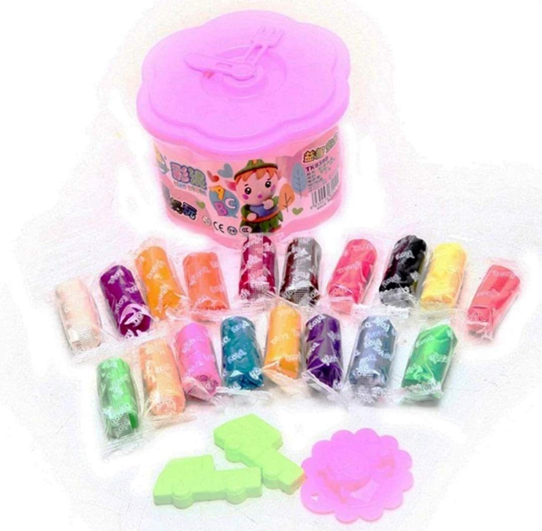 Modelling Clay Bucket for Kids With Mould Kids Play Dough Art Supplies for Kids Crafts Colorfull