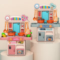 Dora Frozen Kitchen Toy Set For Kids Girls With Real Water Sound Lights Effect Pretend Play Cooking Set