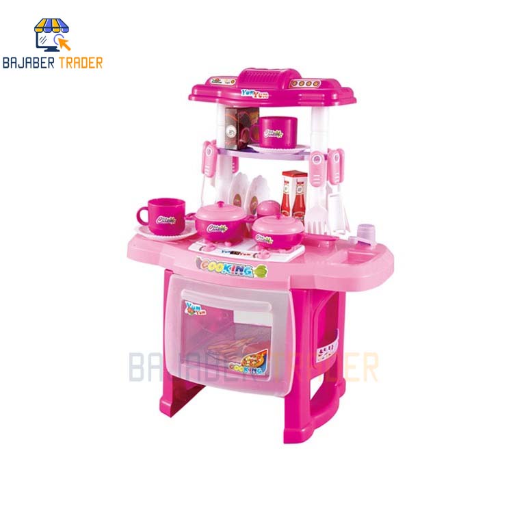 35Pcs Kitchen Set Toys For Kids  Pretend Play Cooking Set  Sound & Light Effects Toys For Girls