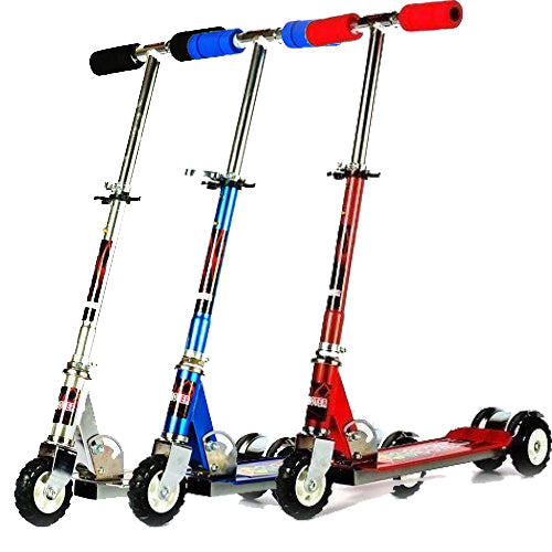 Scooty For Kids Large Size Teenagers Adults Foldable Adjustable Height Heavy Duty Aluminum Alloy 3 Wheel Kick Scooter For Boys and Girls