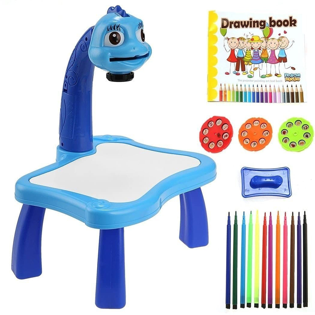 Children Painting Projection Drawing Board LED Projector Drawing Table Toys Kids Projector Painting Board Desk Projection Painting Toy Graffiti Early Education Writing Board Household Erasable Toys