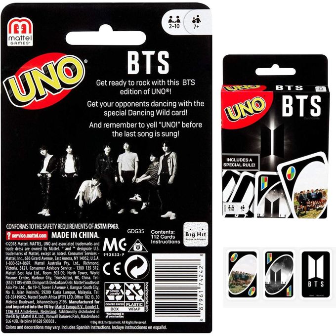 UN0 BTS Cards Game Play with Family and Friends and Ideal for Parties, Travel, and Family Gatherings