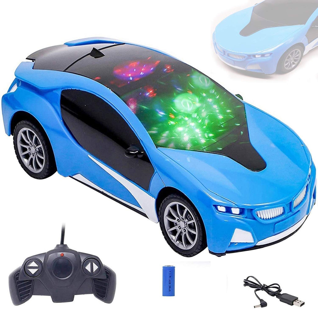 Rechargeable Remote Control High Speed 3D Famous Car with Smoke And 3D Lights Full Functions Turns Left Right Forward And Reverse Wireless Remote High Speed For Kids 1:22 Scale