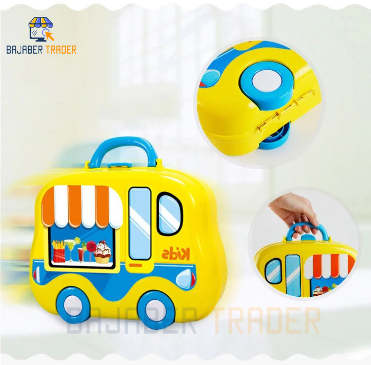 Kitchen Cooking Set For Kids Pretend Play Set Suitcase Portable Toys (25PCS)