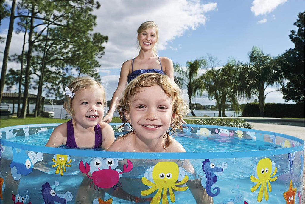 Bestway Sea Swimming Fun Play Pool Without Air 4' 5' 6' 8' feet Fill-N-Fun Paddling Pool For Kids