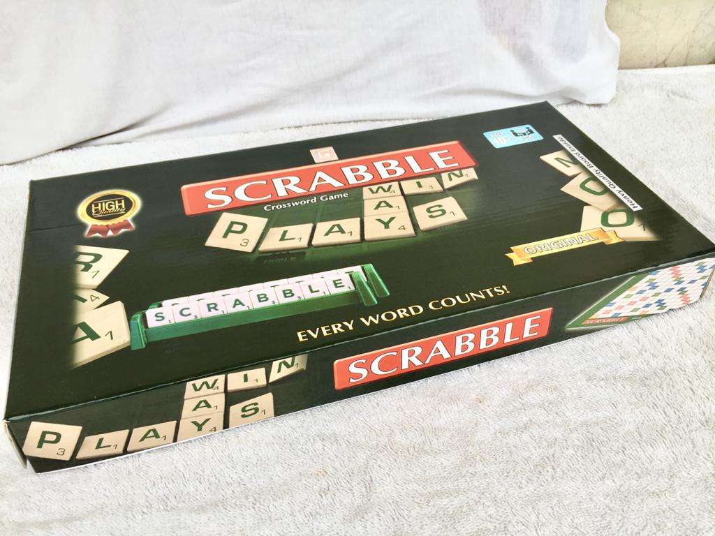 Classic Scrabble Spelling Board Game 15x15 Inch Hard Laminated Board For Adult and Kids
