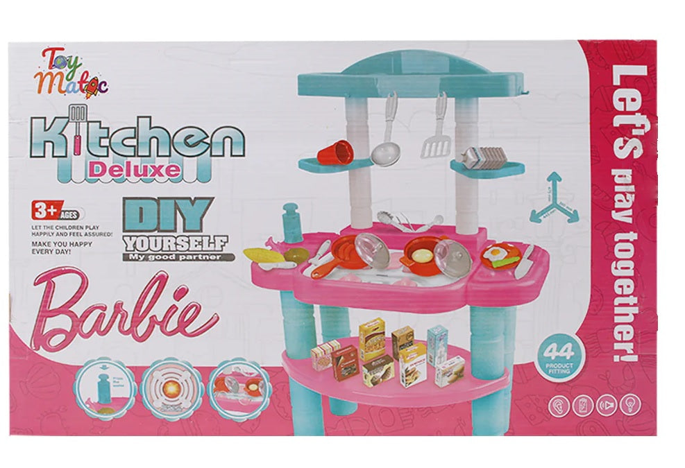 40Pcs Kids/Girls Kitchen Toys Set with Real Water Tab Sound Lights Effect Pretend Play Cooking Set Toys For Girls