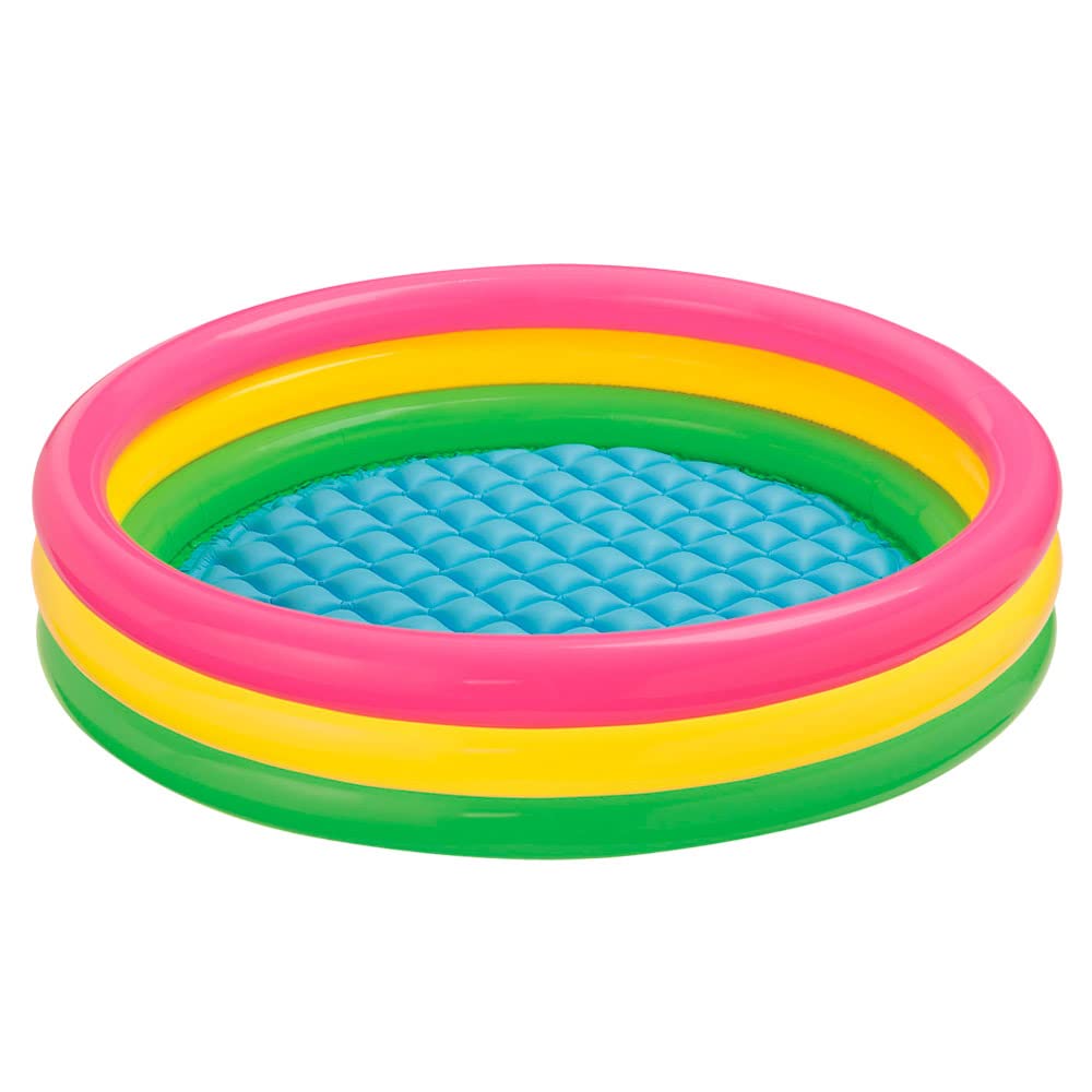 Intex Sunset Glow Baby Swimming Pool For Kids Inflatable 5' 4' 3' 2' Feet Baby Bath Tub Swimming Fun Play Pool