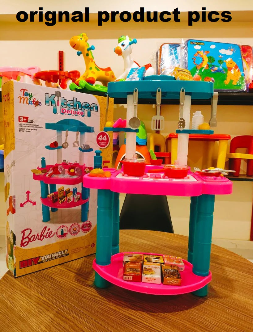 40Pcs Kids/Girls Kitchen Toys Set with Real Water Tab Sound Lights Effect Pretend Play Cooking Set Toys For Girls