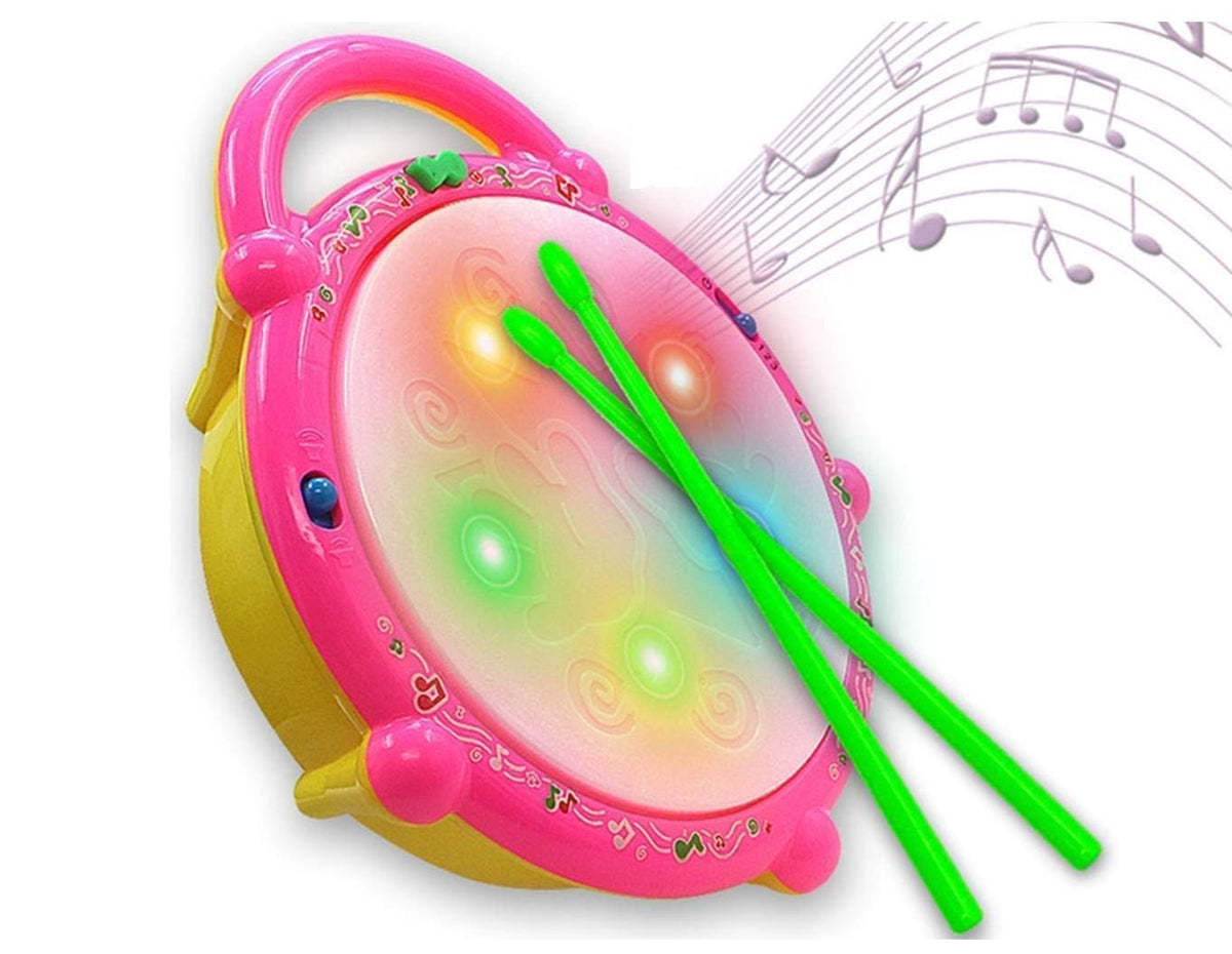 Musical Flash Drum with 3D Lights Music Baby Toy For Toddler Baby Multifunctional Toy For Kids