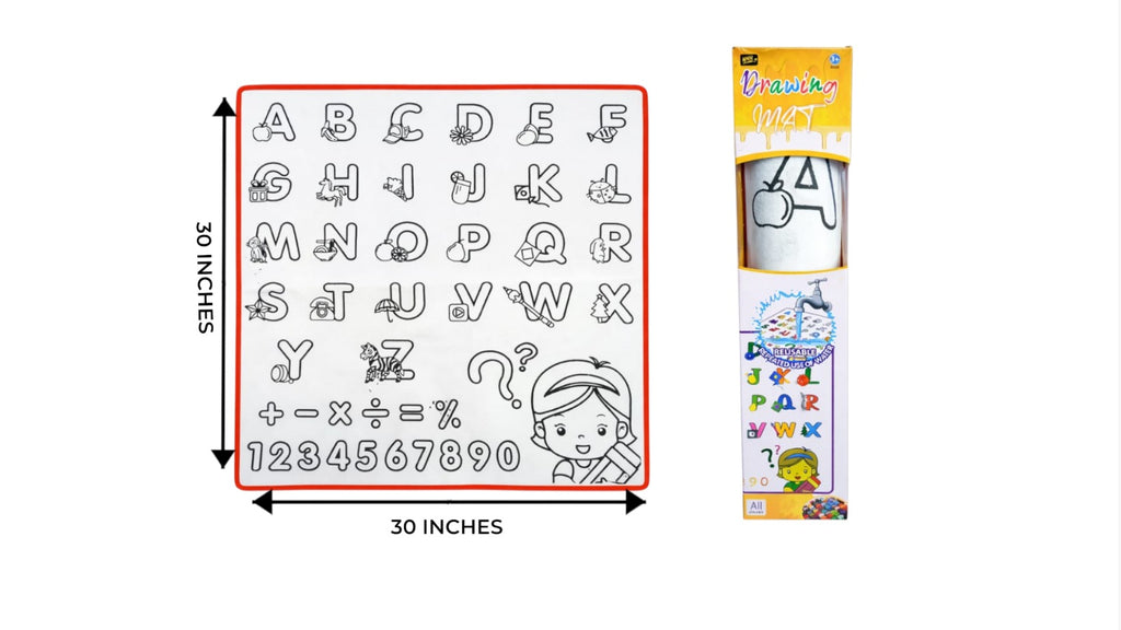 Reusable Kids Colouring Mat Art Crayon Marker Reusable Children Drawing roll Sketch 30x30inch