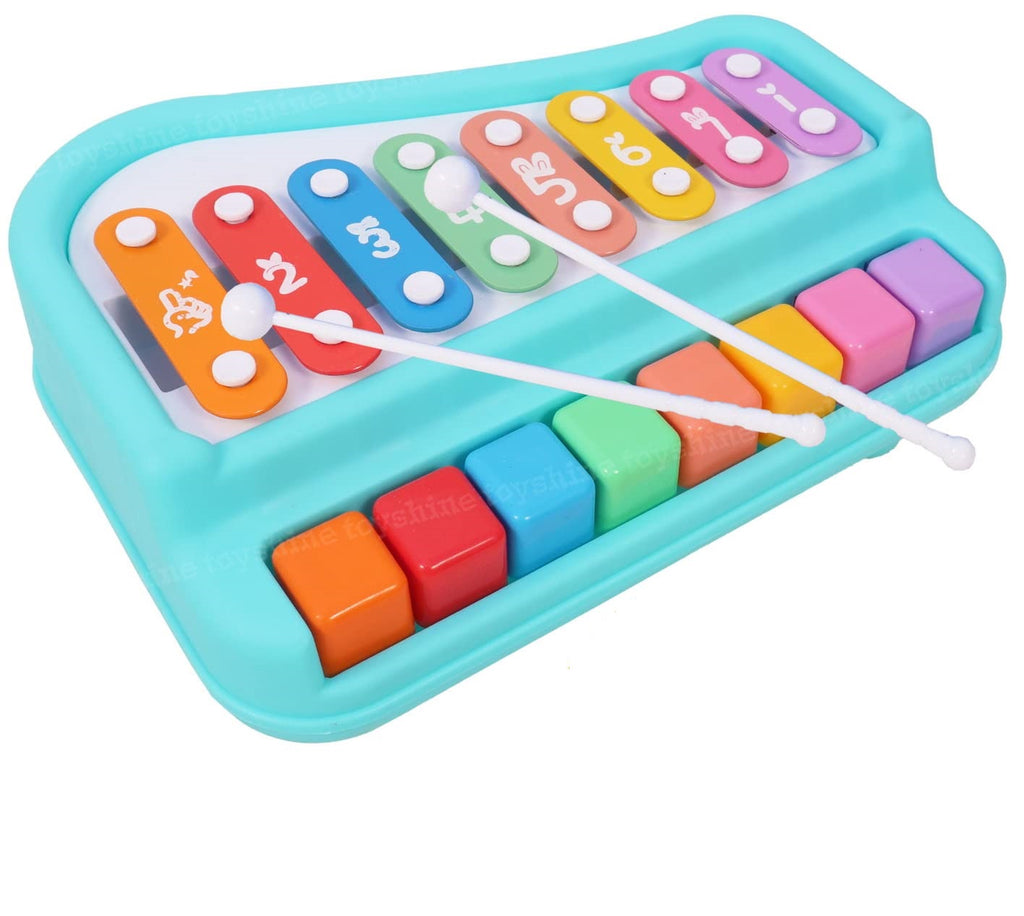 Large 8 keys 2 in1 Baby Piano Xylophone Toy for Toddlers Multicolored Key Keyboard Xylophone Piano Musical Piano Toy for Baby Kids Girls Boys