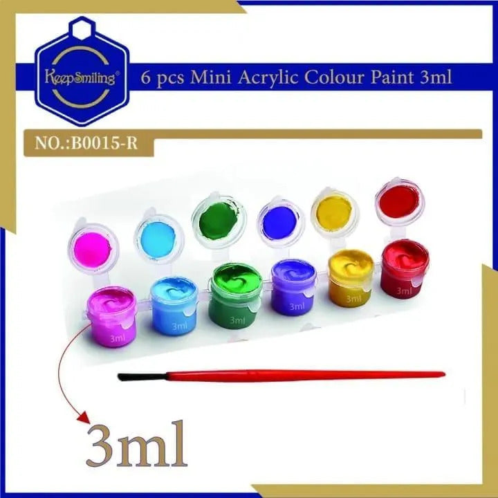 1 box of 15 Orega Poster Color + Free Gift 1 Paint Brush 15 different shades 15ml Each bottles Orega Colors Stationary Item For Girls