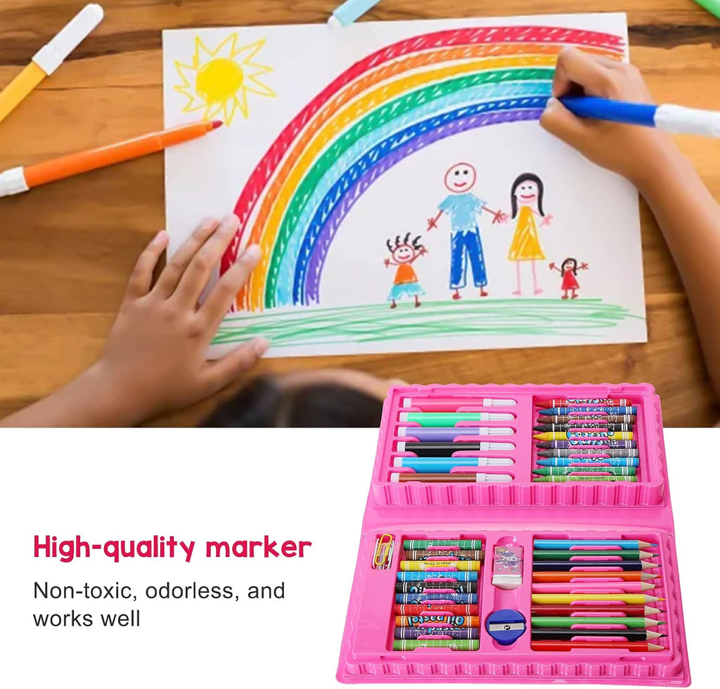Color Art Book Craft Set Color Box Set For Girls and Boys Colors Box Color Pencil Crayons Colors Kids Painting School Kit 42pcs Artiest Kit Art Set for Kids