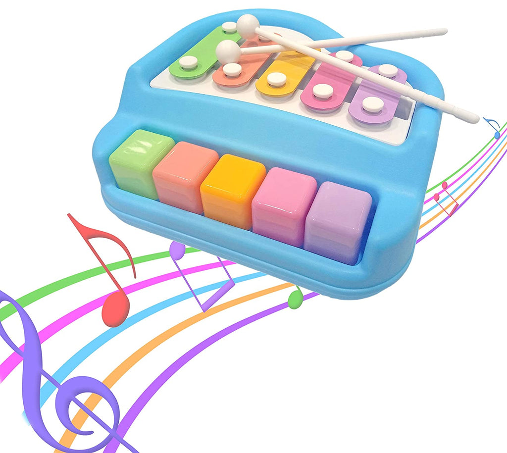 2 in1 Baby Piano Xylophone Toy for Toddlers Multicolored Key Keyboard Xylophone Piano Musical Piano Toy for Baby Kids Girls Boys