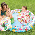 Intex Play Swimming Pool 4 Feet with Swim Ring and Ball For 3-6 Years Kids