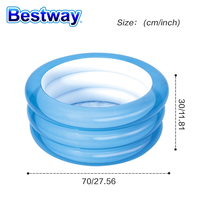 Inflatable Kiddie Play Pool 3 Ring Swimming Pool For Kids Sea Swimming Fun Play Pool  Kids Bath Tub For Children Random Color Paddling Pool Vinyl
