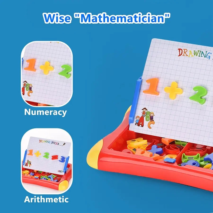 2in1 Magnetic Learning Case for kids Writing and Drawing Learning Case for Kids with Alphabets and Numbers Best Educational Toys For Kids