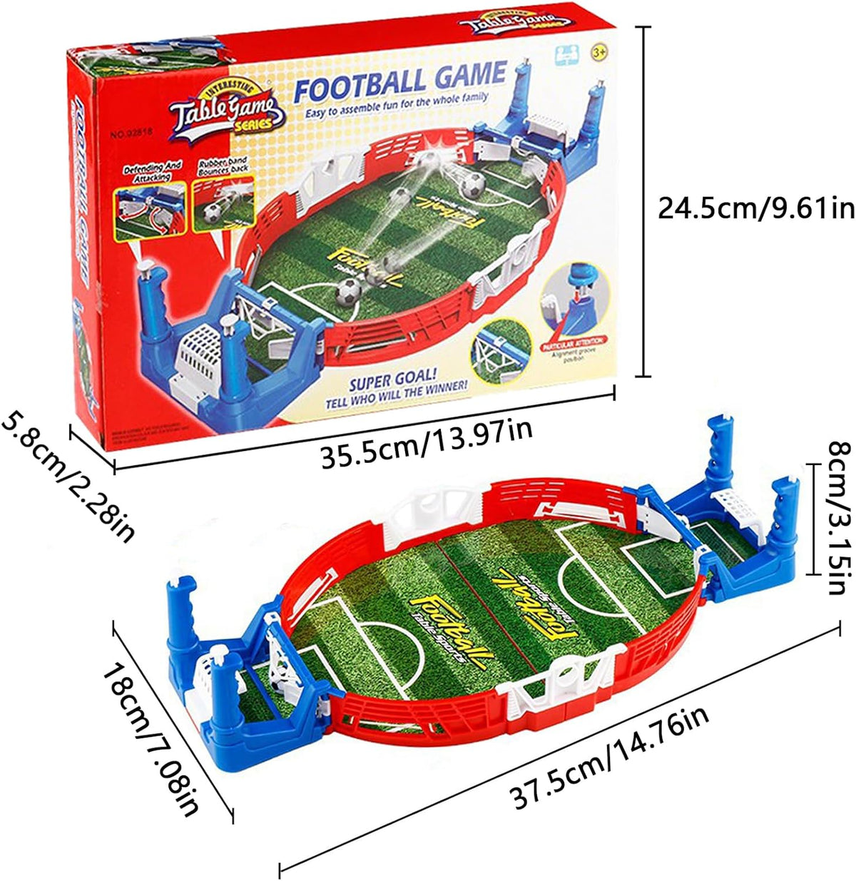 Mini Table Football Game, Table Football Desktop Football Toy Gifts for Children Boy Indoor 2-Player Party Tabletop Soccer Toys for Children Kids Adults