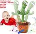 Rechargeable Dancing Cactus Talking Toy Rechargeable | Singing Plush Cactus, Voice Recording, Repeats What You Say, Music & Dancing Toy for Kids