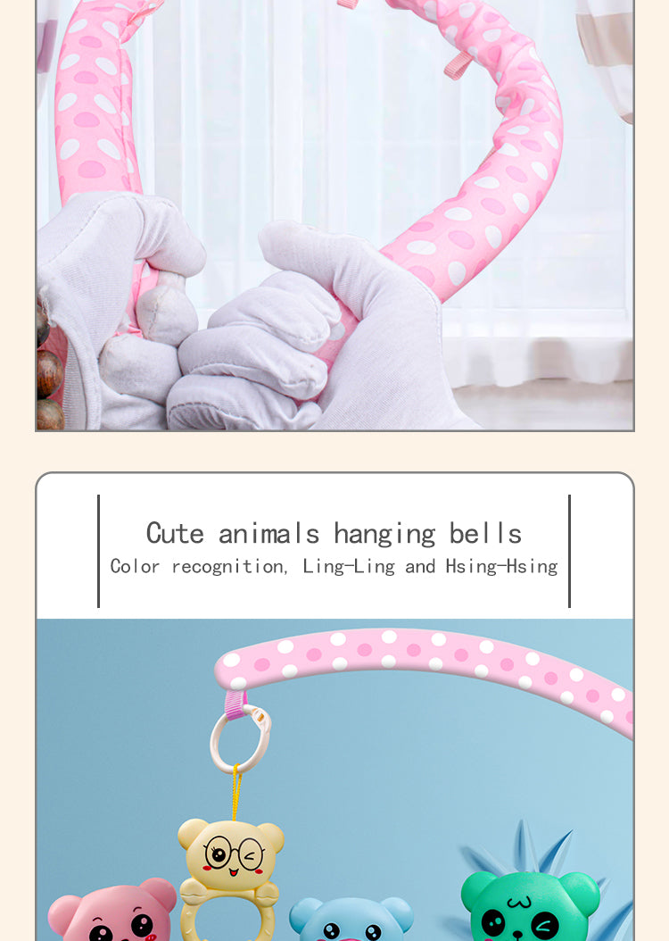 Huanger 3 In 1 Newborn Baby Toddler Activity Play Gym Piano Fitness Rack Mat With Lights And Music