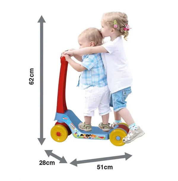 Hot Wheel Scooty For Kids Fordable 4 Wheel Kick Scooter Gifts For Toddlers Children Boys Girls Heavy Duty Plastic Scooty For Kids