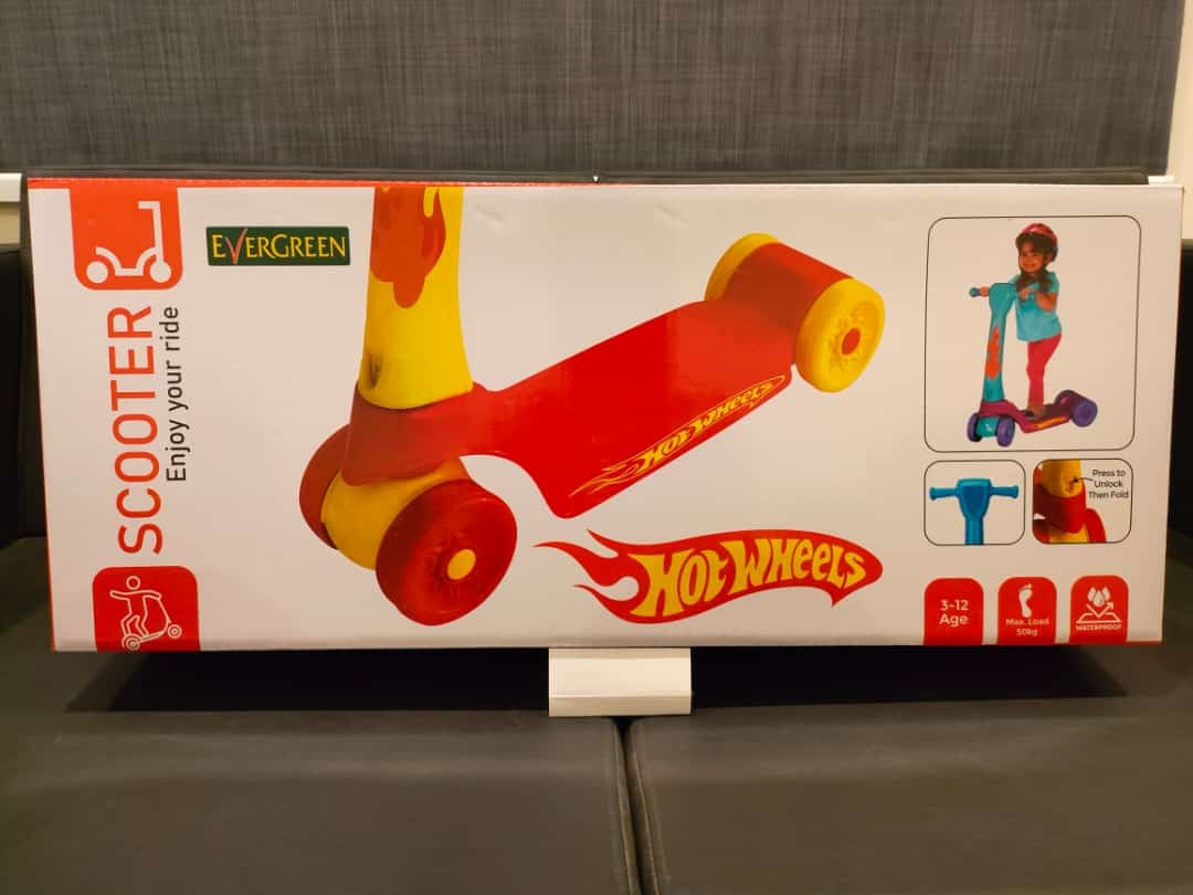 Hot Wheel Scooty For Kids Fordable 4 Wheel Kick Scooter Gifts For Toddlers Children Boys Girls Heavy Duty Plastic Scooty For Kids