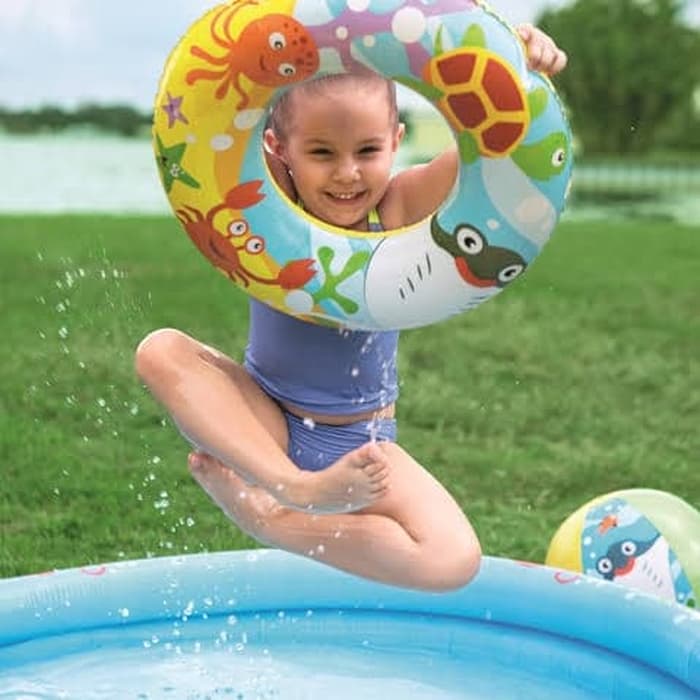 Bestway Play Swimming Pool 4 Feet with Swim Ring and Ball For 3-6 Years Kids