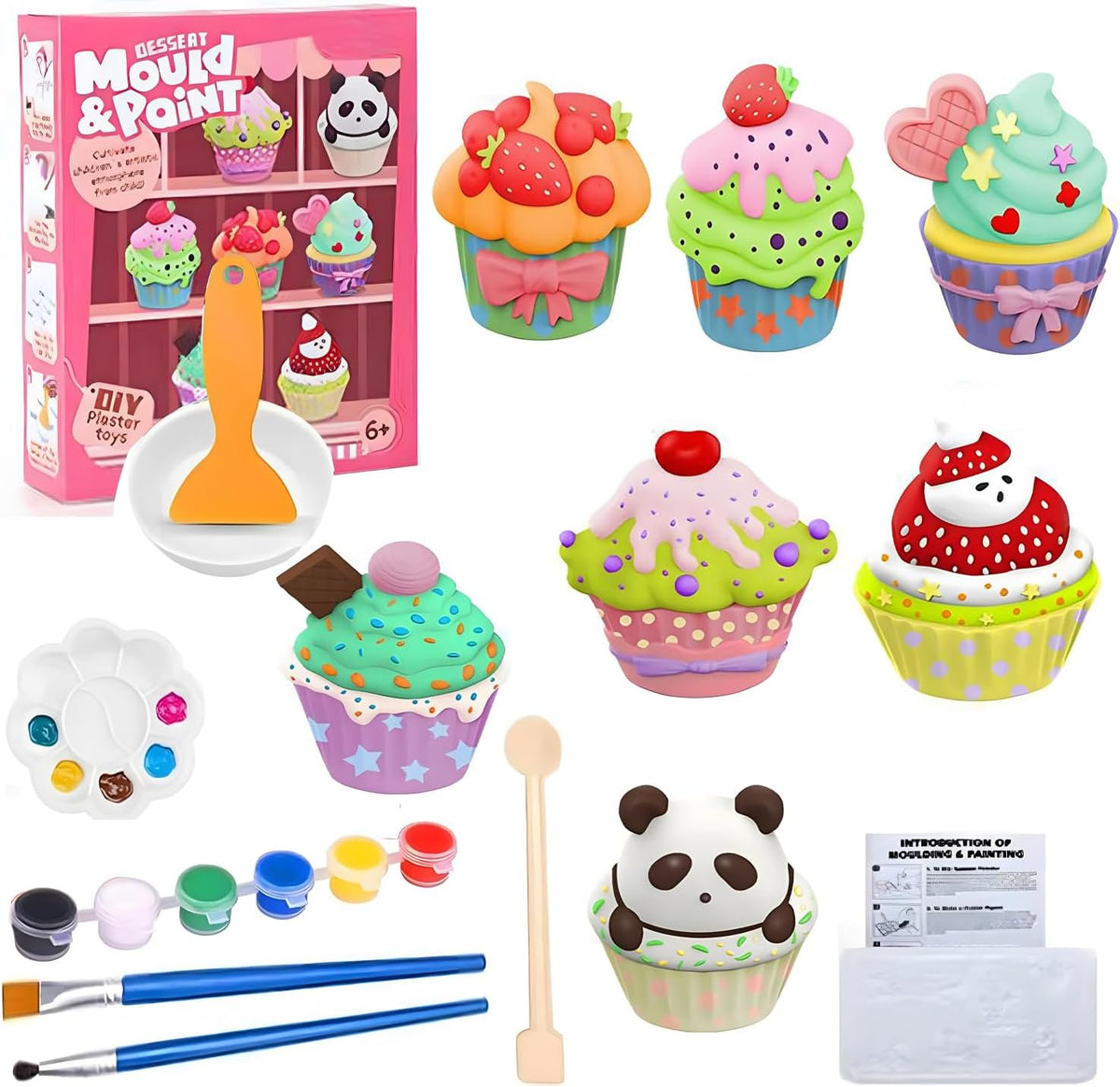 DIY Plaster Mould And Painting Set Ceramic Painting Kit With Acrylic Paints Set For Kids, Art and Craft Kit Painting Kit for Kids, Girls, Boys