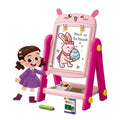 Artist Easel Drawing Board for Kids Dual Sided Magnetic and Blackboard Adjustable Standing Art Easel for Toddler, Double Magnetic Drawing Board with Painting Accessories  Includes Pens, Chalks, Duster & Other Accessories Along with Board Games