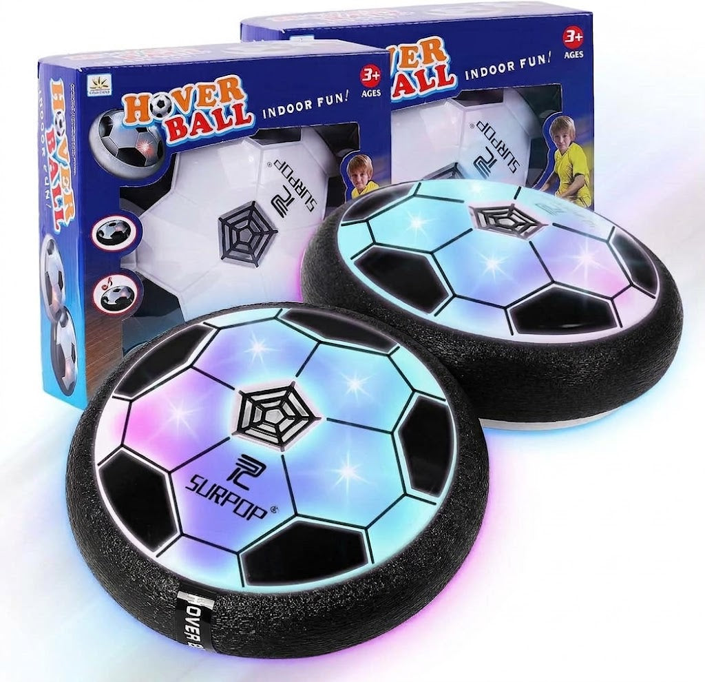 Kids Toys Hover Soccer Ball Battery Operated Air Floating Soccer Ball with LED Light and Soft Foam Bumper, Indoor Outdoor Hover Ball Game Gifts for Age 3 4 5 6 7 8-16 Year Old Boys Girls
