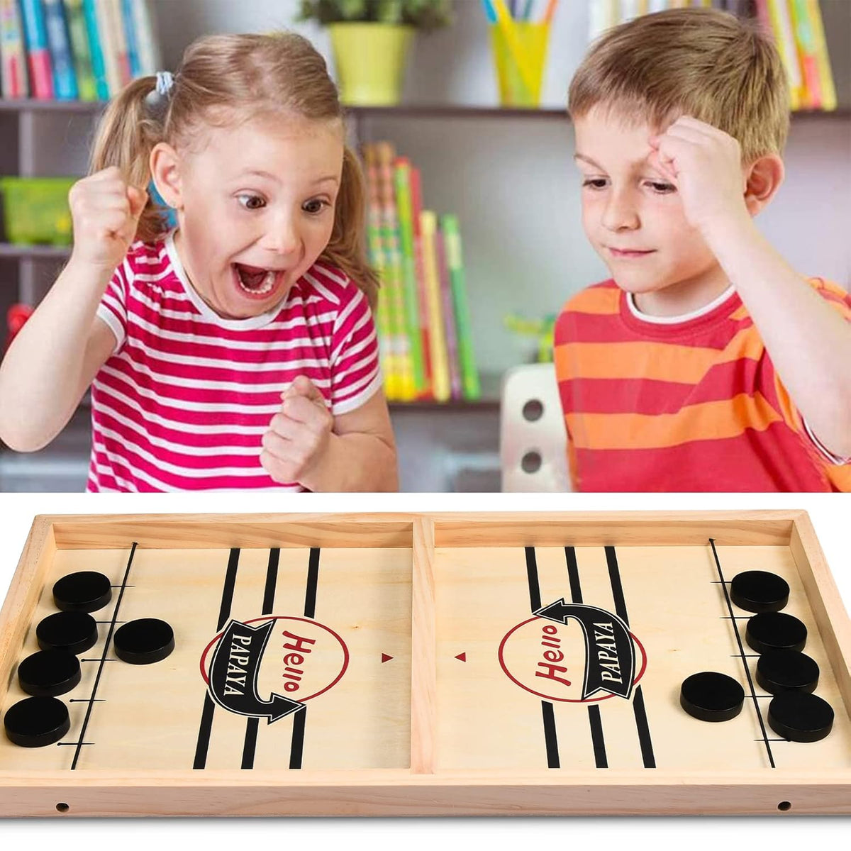 Large Pucket Game For Kids and Adults High Quality Board Full size Pucket Game Wooden Pucket Big Size Pucket Board Toy