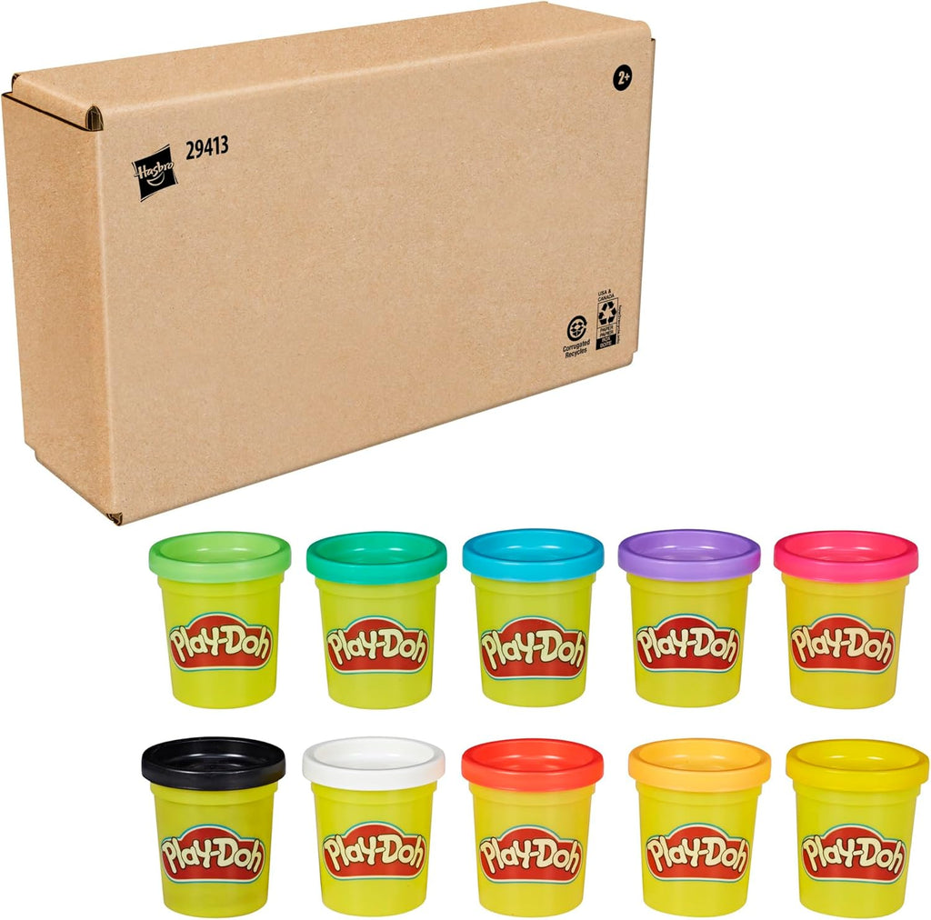 Play Doh Modeling Compound 10-Pack Case of Assorted Colors Non-Toxic Colors playdough for Kids Multicolor