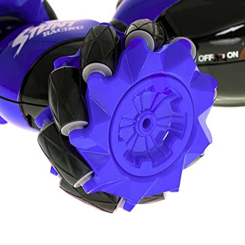 RC Stunt Car with Gesture Watch Control & Remote Controller, 360° Rotating 4 Wheel Double Sided Racing Toy for Kids