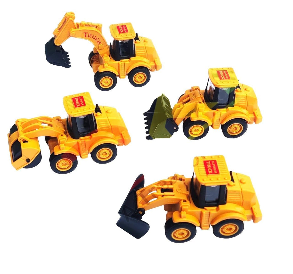 4pcs Construction Engineering Car Toy, STEM Sand Toys for Toddlers Age 3-5 Years, Building Sandbox Toys Truck, Birthday Gifts for Boys 2-6 Years Old