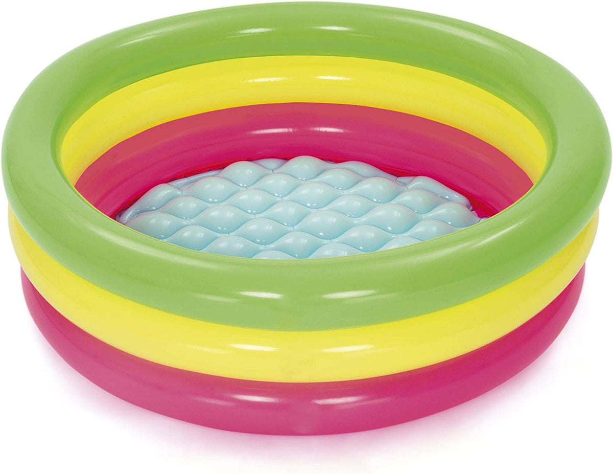Bestway Inflatable Swimming Pool for Kids, 3 Ring Thickened Portable Kiddie Pool for Babies & Children, Outdoor Water Play Pool
