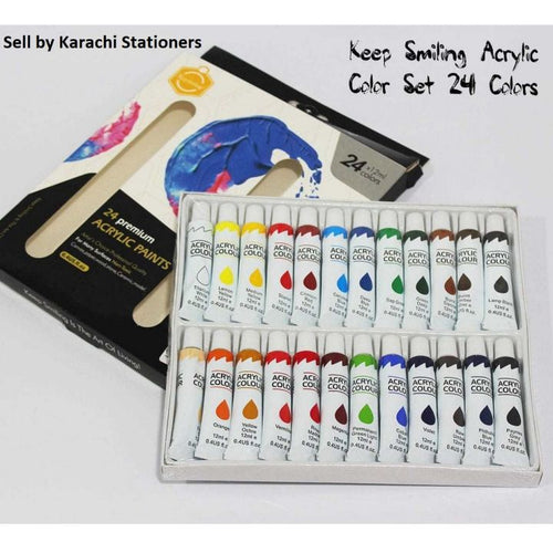 Pack of 24/12 Acrylic Color Paint Set Premium Quality Paints Color 3ml Colors